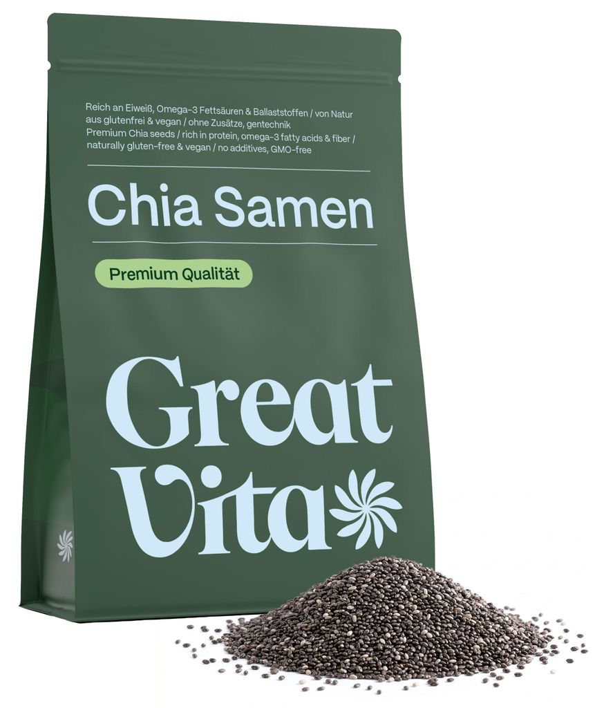 GreatVita Chia Samen 1000g naturbelassen | Salvia Hispanica Produktbild 