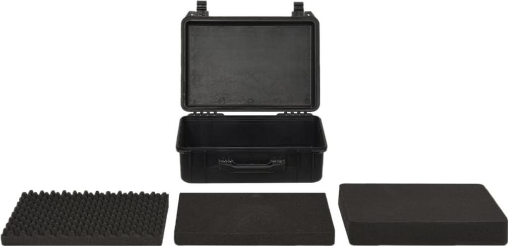 vidaXL Flugkoffer Tragbar Schwarz 47x36x18 cm PP