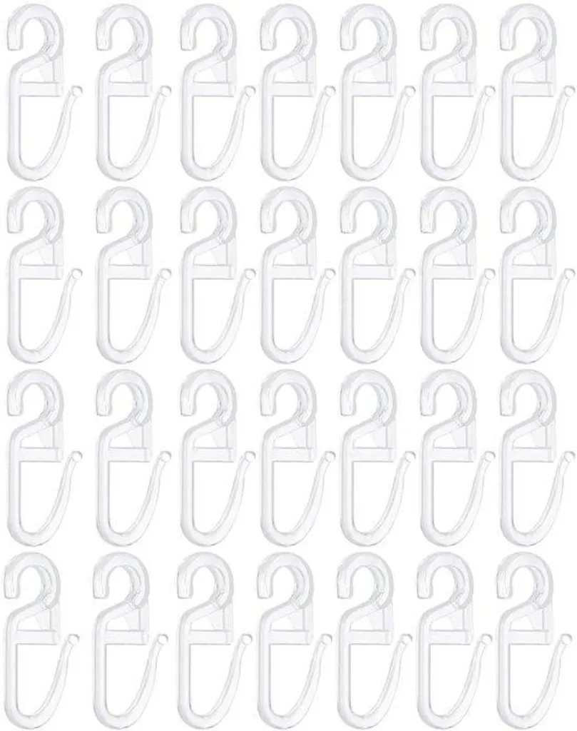 Attaches Rideaux Translucides pour Galon Fronceur et Anneaux - 100pcs