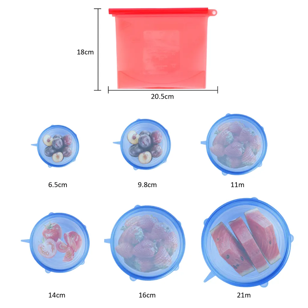 Sacs Silicone 1000ml & Couvercles : Adieu le plastique et le gaspillage