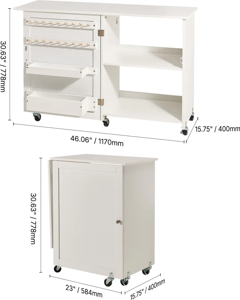Meuble machine à coudre multifonctionnel et pliable VEVOR - 8