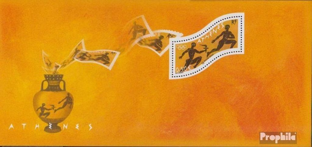 Briefmarken Frankreich 2004 Mi Block41 (kompl.Ausg.) postfrisch Olympische Sommerspiele04 Athen