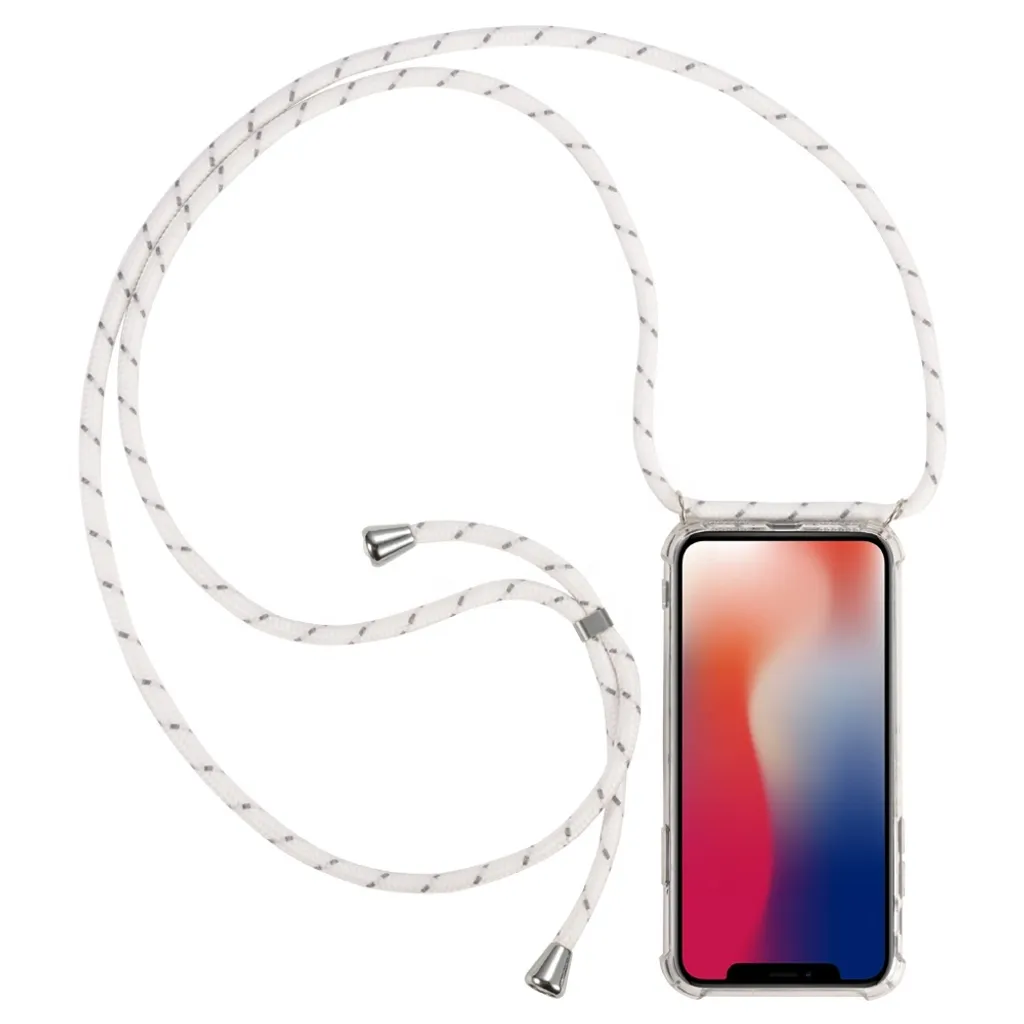 Etui pour collier Cyoo avec chaîne de téléphone portable en métal noir
