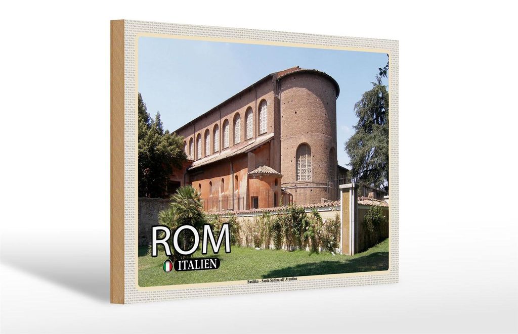 Holzschild Reise Rom Santa Sabina All ́Aventino 30x20cm