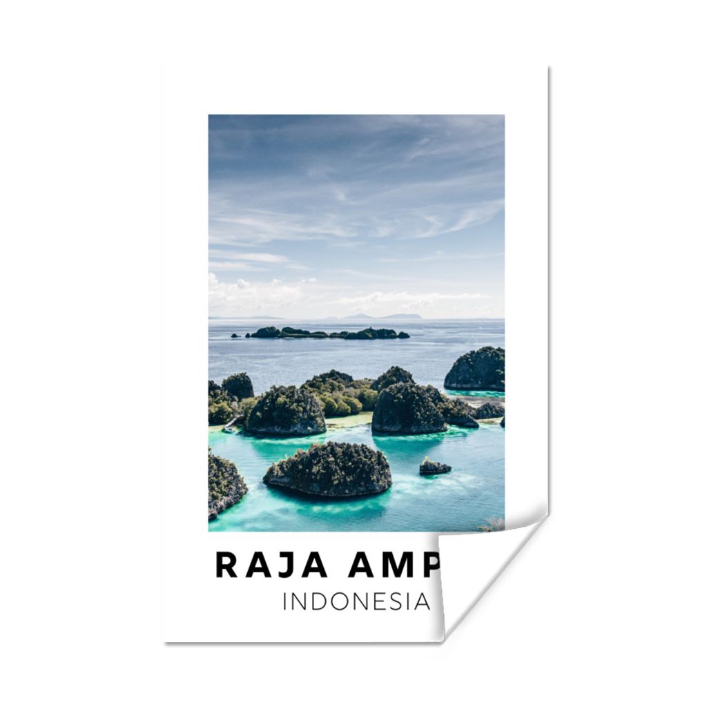 MuchoWow Poster Indonesien - Meer - Insel 80x120 cm - Papierdruck