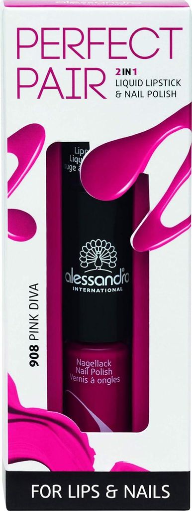 alessandro Perfect Pair 2in1 Lippenstift & Nagellack Pink Diva, 10 g