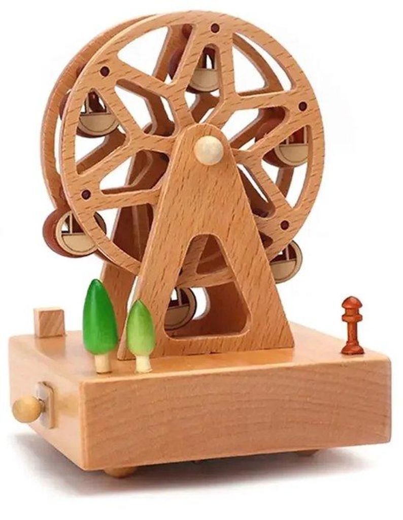 Keramische Carrousel Musikbox Wanduhr Dekoratie Draaiende Zug Musikbox Woonaccessoire Geburtstagsgeschenk Valentinsgutschein