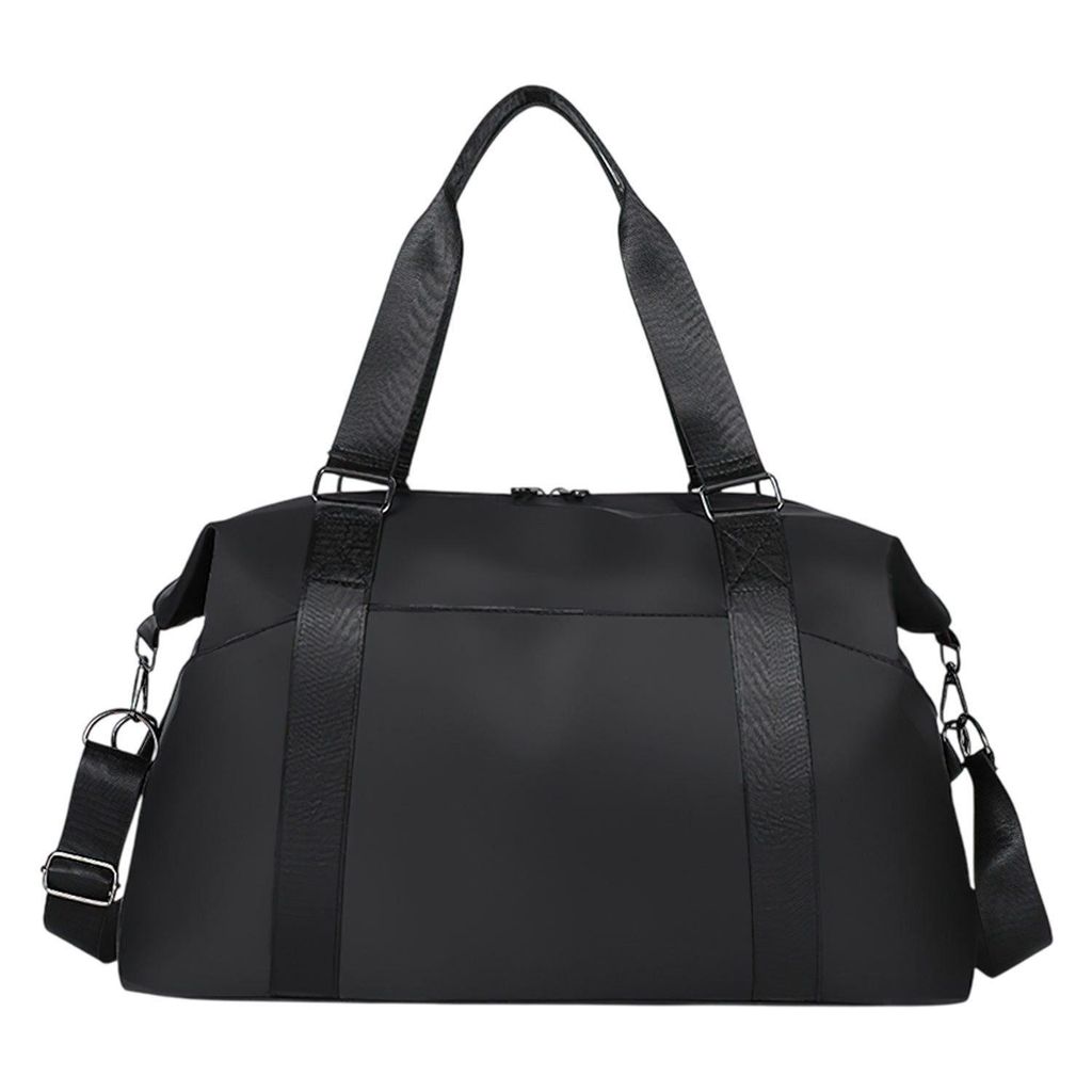 Reisetasche Damen Weekender Handgepäck Tasche Sporttasche, Schwarz