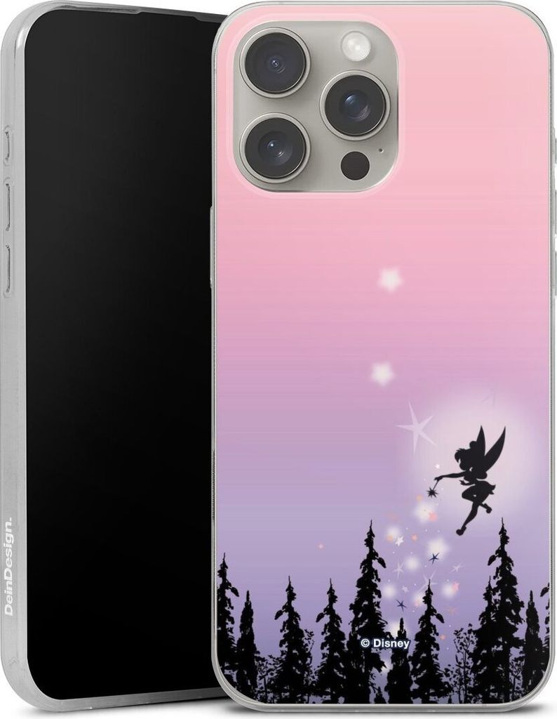 DeinDesign Slim Hülle für Apple iPhone 16 Pro Max Silikon Case Ultra Dünn Handyhülle Disney Offizielles Lizenzprodukt Tinkerbell