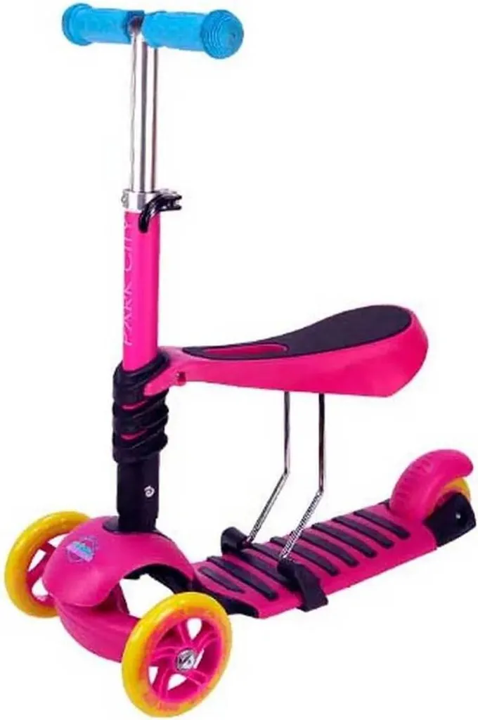 Trottinette 2 en 1 Park City Bleue Idéale pour Balades et Sorties au Parc