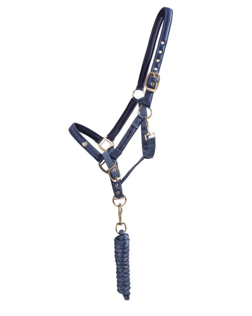Licol Lily Navy Cob : évitez les irritations avec cet ensemble doux et sûr