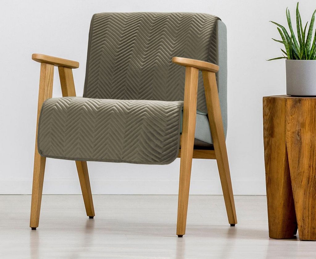 Gesteppte Decke aus Samt Tagesdecke Velvet Bettüberwurf SOFIA Weich Dekorativ braun 70x160 cm Sesselschoner Sofadecke braun