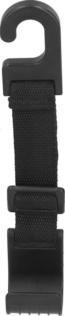 Auto-Kopfstützenhaken, Rücksitz, verstellbar, seitliche Öffnung, abgerundet, schwarz, 5 kg, für Handtasche, Mantel