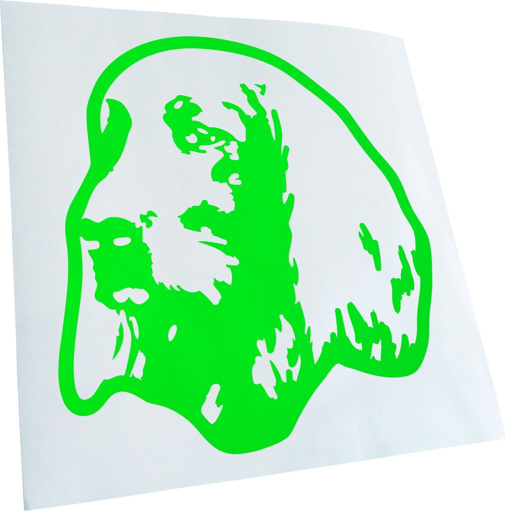 Kiwistar - Autoaufkleber - Irish Setter Hund - Neongrün - 24x22cm - Aufkleber für Auto, Laptop, Fahrrad, LKW, Motorrad Mehrfarbig JDM Decal Racing