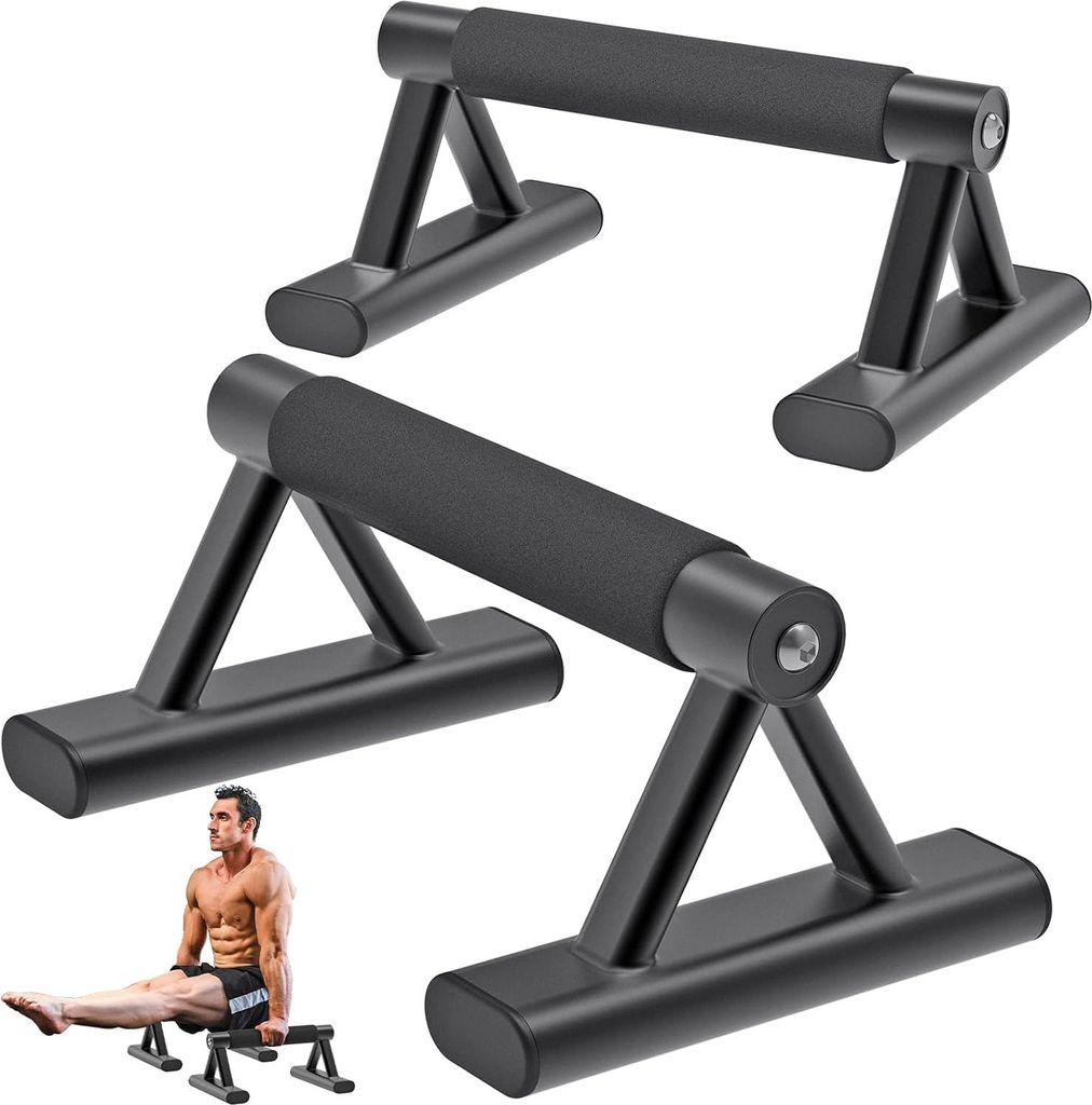 Metallische Parallettes für Boden-Workout - Antirutsch-Push-Up-Handgriffe und Handstand-Stangen für Calisthenics