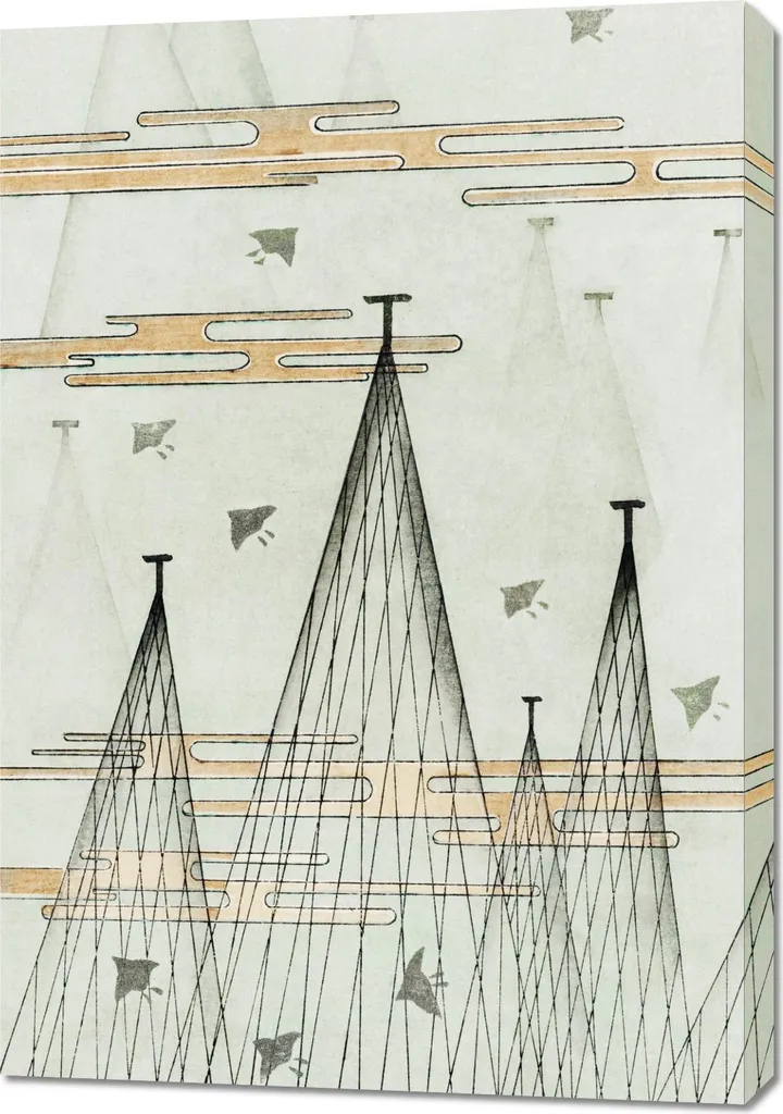 Stampa Artistica 70x100 Vintage Giapponese Bijutsukai per Arredo