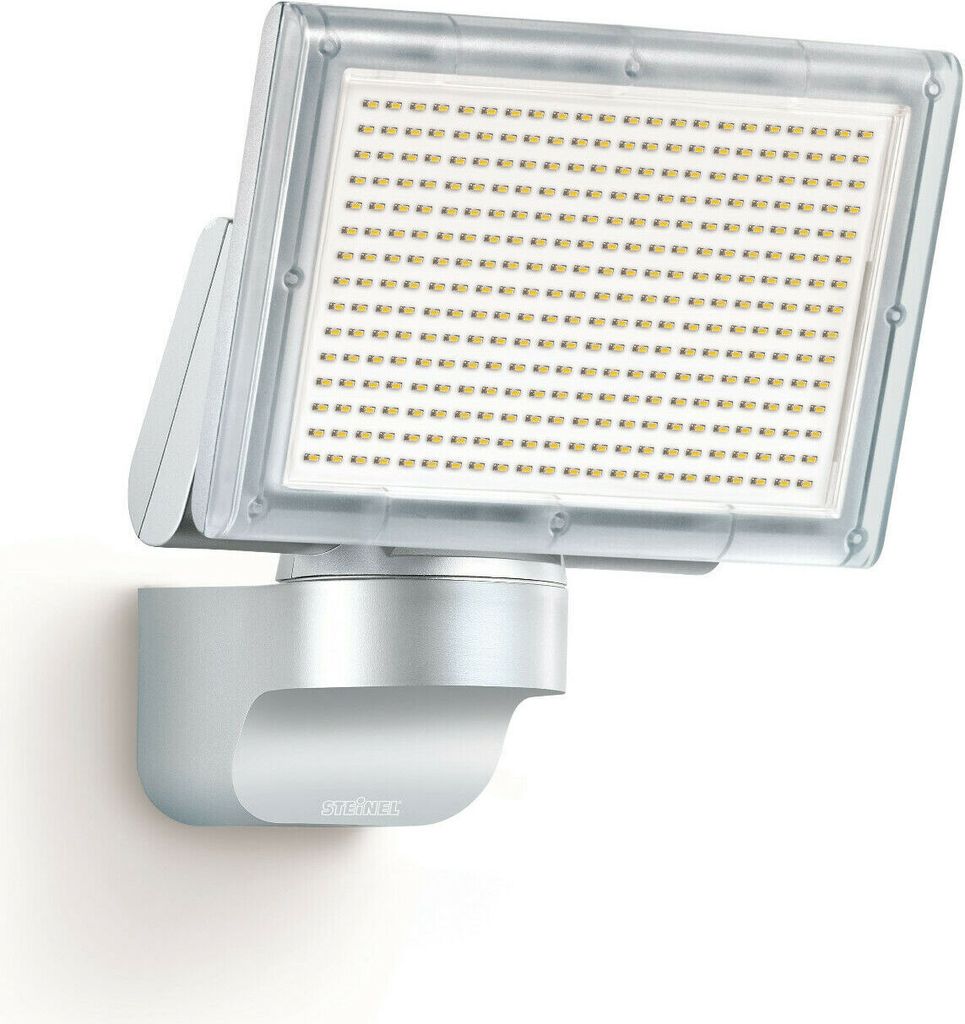STEINEL XLED home 3 SL, Wandbeleuchtung für den Außenbereich, Silber, Aluminium, Kunststoff, IP44, Eingang, Terrasse, I
