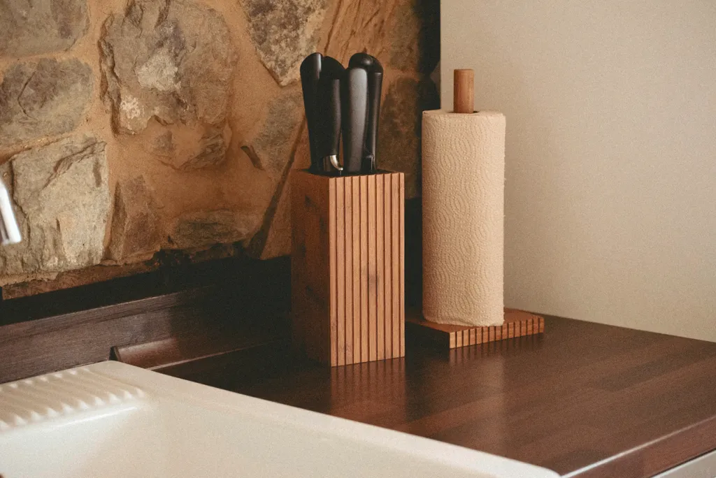 WENKO Mera Ceppo per Coltelli in Bambù Scuro FSC - Design Universale - 5