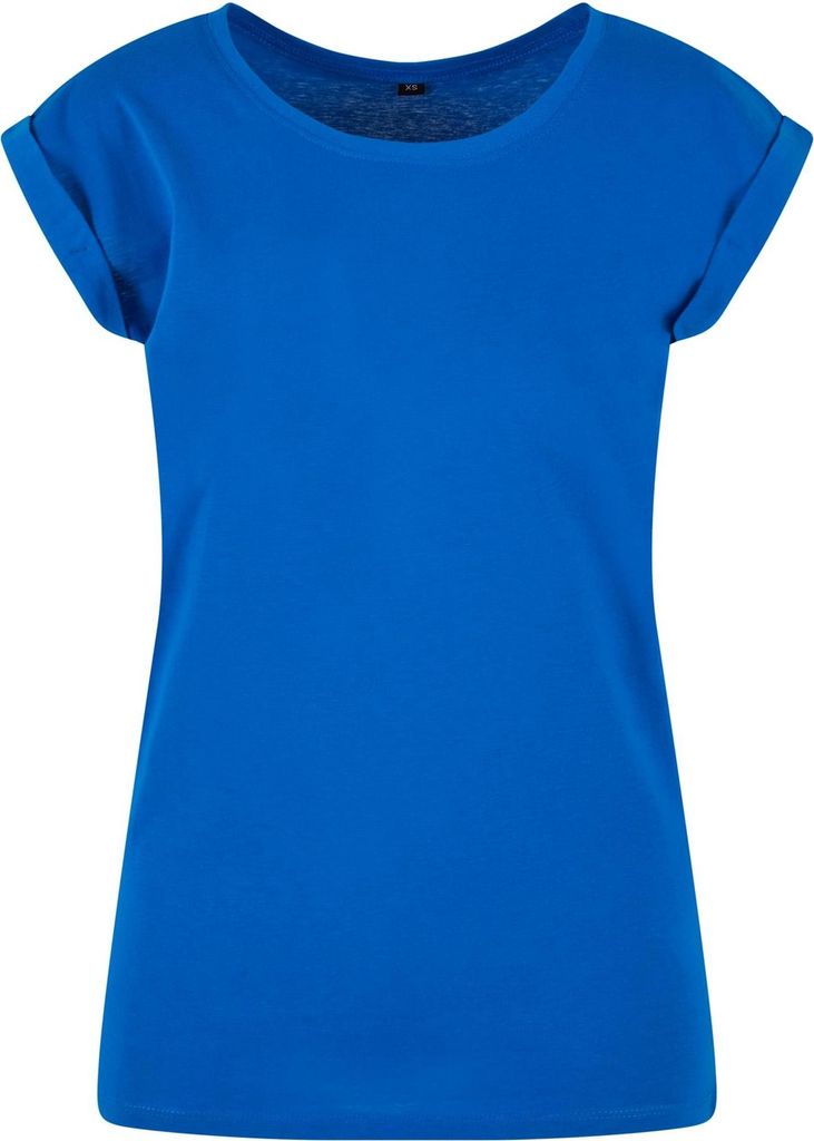 Build Your Brand - T-Shirt Überschnittene Schulter für Damen LT2558 (4XL) (Leuchtend Blau)