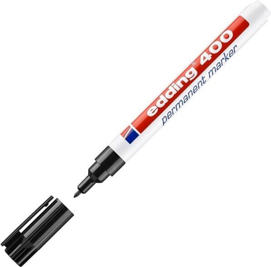 Edding 400, Černá, Černá, Bílá, Plast, 1 mm, CE, 10 kusů Obrázek produktu 