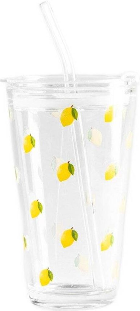HOMLA EMBO SUMMER pohár s citrónovou slamkou 0,4 l Obrázok produktu 