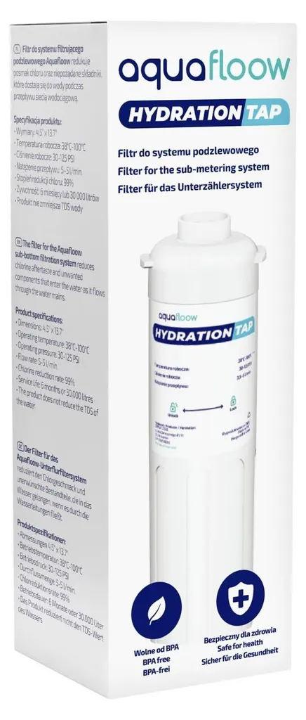 Filtre à eau Aquafloow charbon actif réduction du chlore efficace - 5