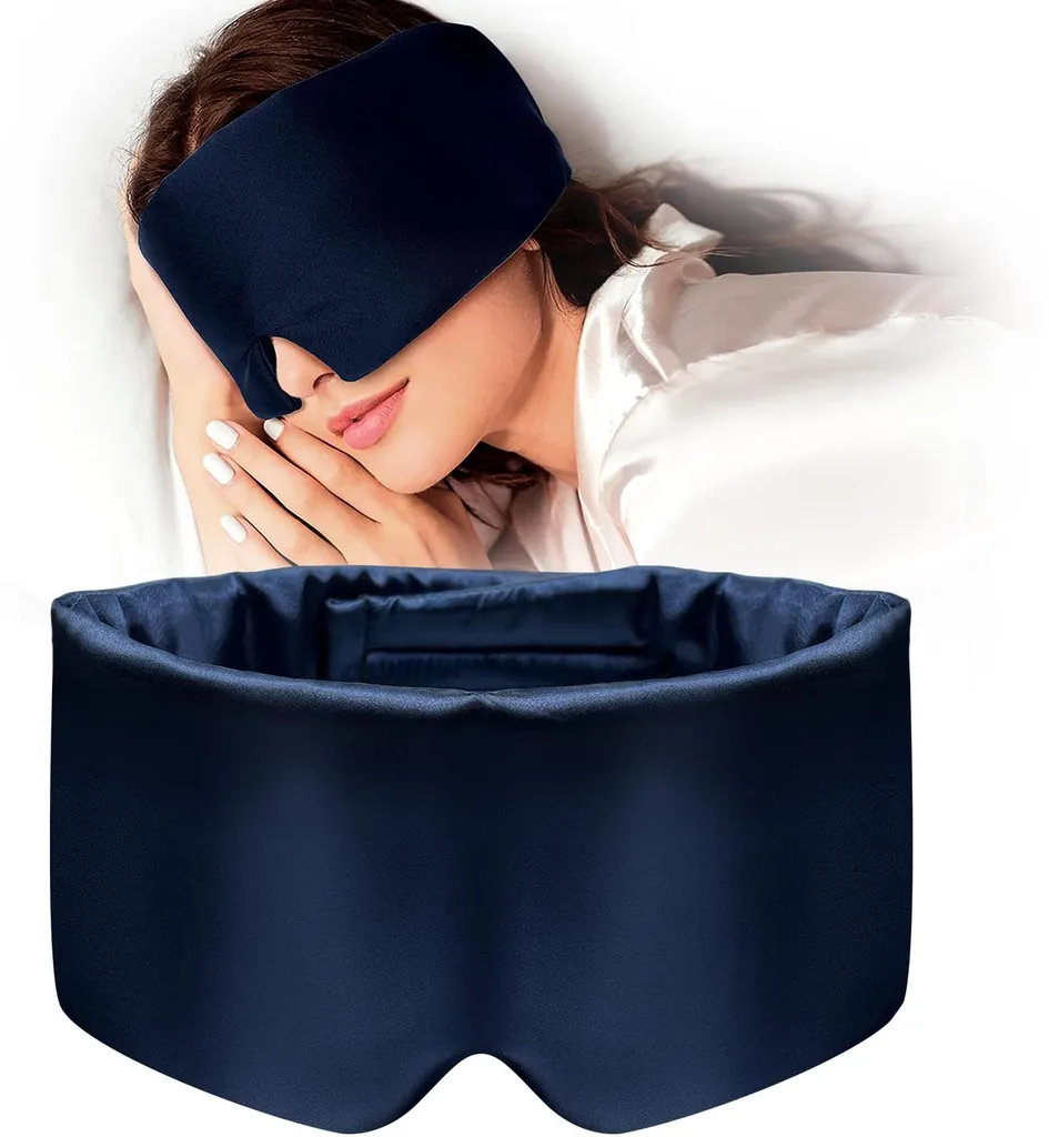 Masque pour les yeux en soie occultant et confortable pour la nuit Quelle