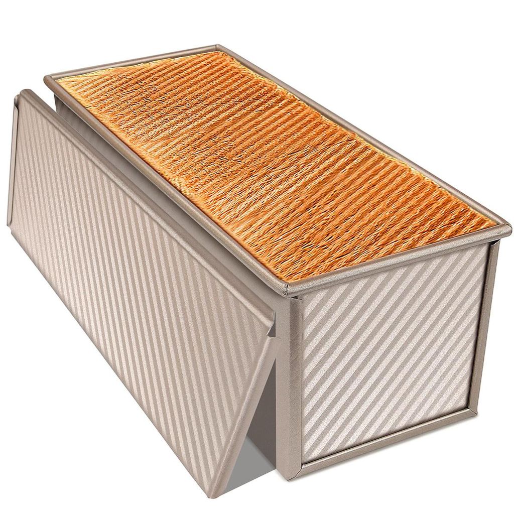 Toastbrot Backform mit Deckel,1000g Antihaft Brotform aus Produktbild 