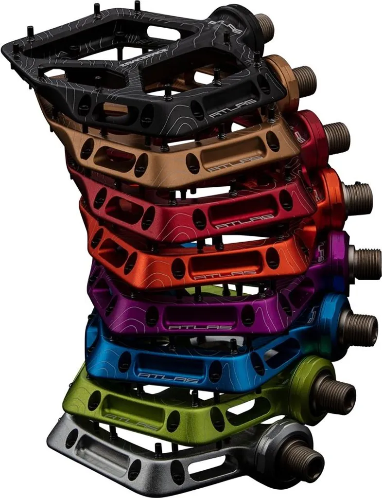 Pédales Atlas AM22 rouge - Pédales plates VTT Enduro haute performance - 5