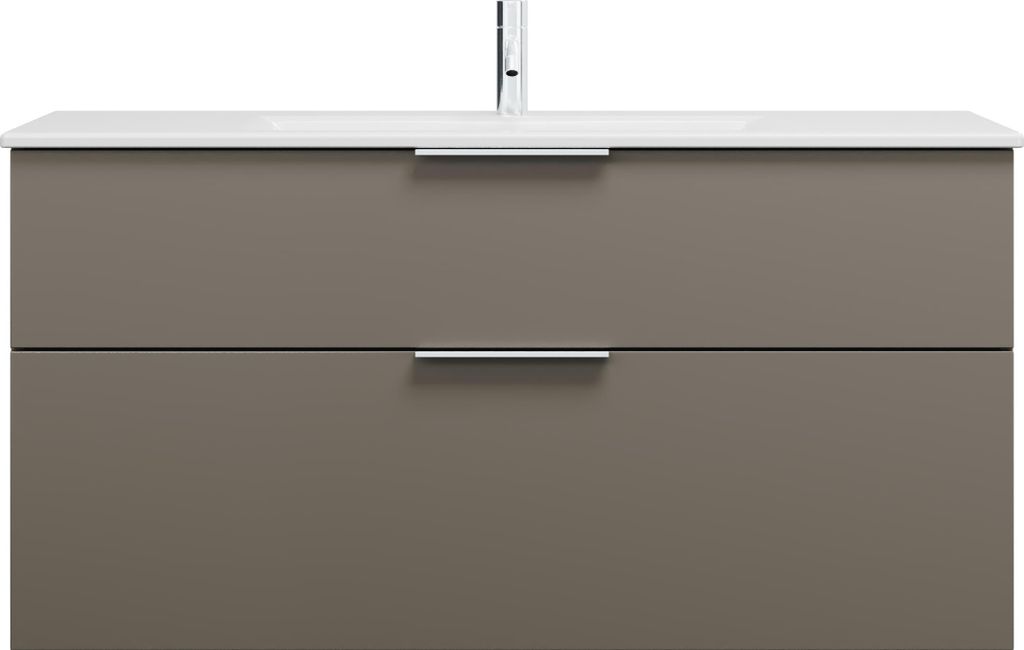 burgbad Eqio Slim Keramik-Waschtisch inklusive Waschtischunterschrank, 1220x490x620mm, SHBT122F2010C0001G0146