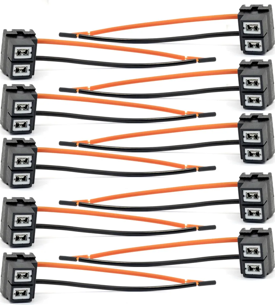 Douille céramique H4 cube pour phare 12V 24V - Lot de 10 connecteurs