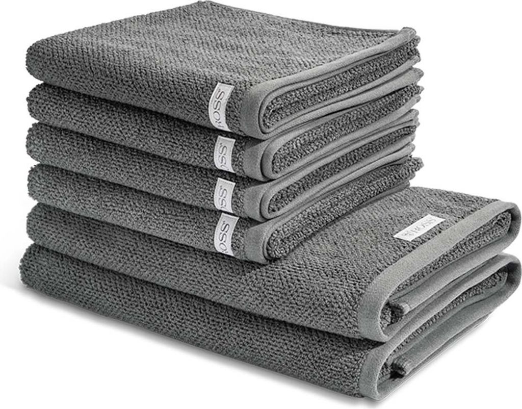 Ross Selection 4 X Handtuch 2 X Duschtuch im Set Frottee aus Bio Baumwolle 540 g/m², Weich saugstark und schnell trocknend, Gewebte Bordüre in vi...