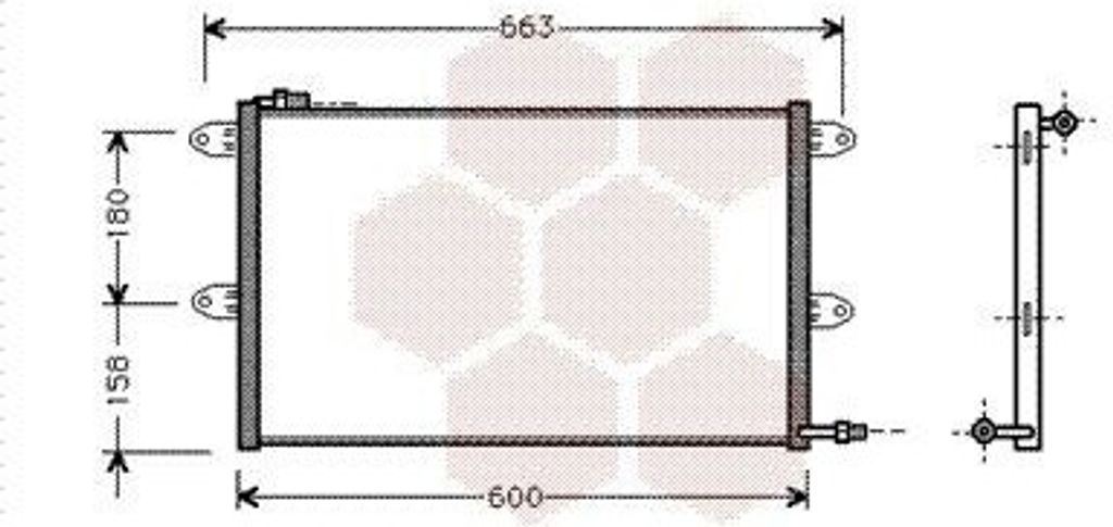 VAN WEZEL 58005144 Kondensator Klimaanlage Klimakondensator für VW Polo Schrägheck (6N1)