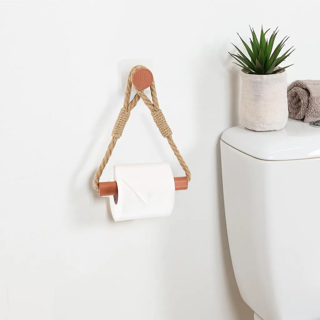 TENDANCE | Portarotolo - marrone - Corda - Bambù - Juta - Boho - Rustico - 2