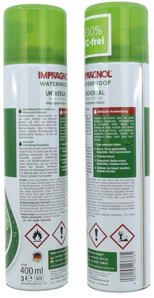 Imprägnol, Universal Imprägnierspray 100% PFC-Frei