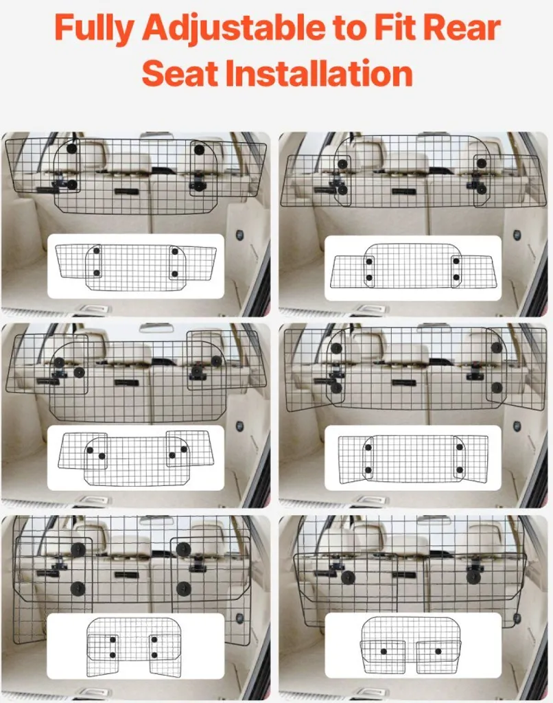 Parete Divisoria Auto per Cani 968x405 mm | Standard Sicurezza UE - 3