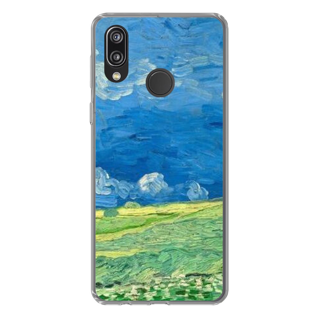 MuchoWow Handyhülle Schutzhülle Hülle für Huawei P20 Lite (2020) Weizenfeld unter Gewitterwolken - Vincent van Gogh Silikon Softcase Handy H...