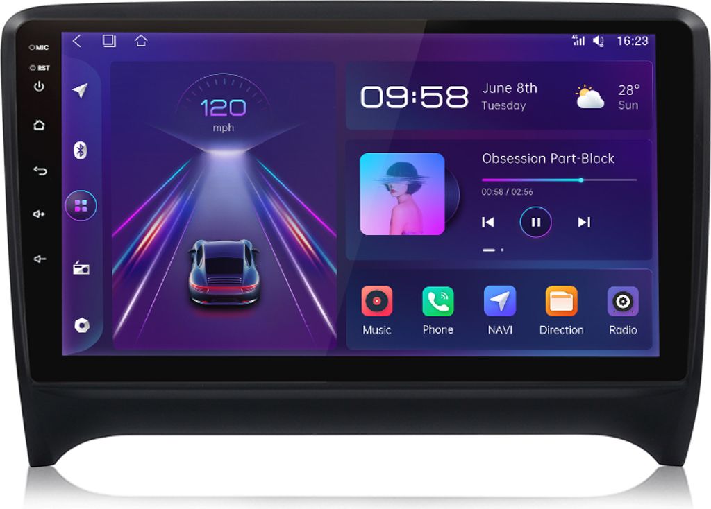 9 Zoll 2+64G carplay WIFI Android13 autoradio GPS Navi DAB Zdjęcie produktu 