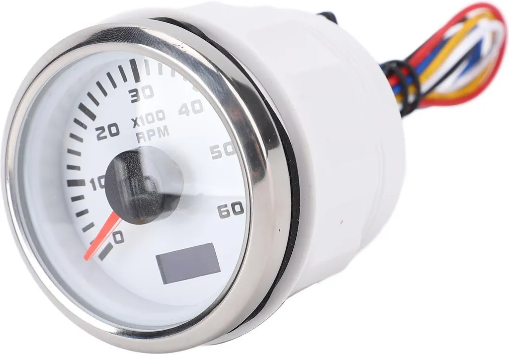Compte-tours 52mm Anti-buée 6000RPM avec Horamètre pour Montage Facile
