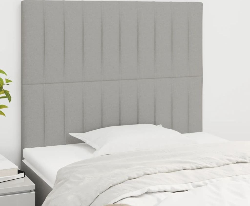 "2024"cloris Kopfteile 2 Stk. Hellgrau 100x5x78/88 cm Stoff - Kopfteile CHY67282198