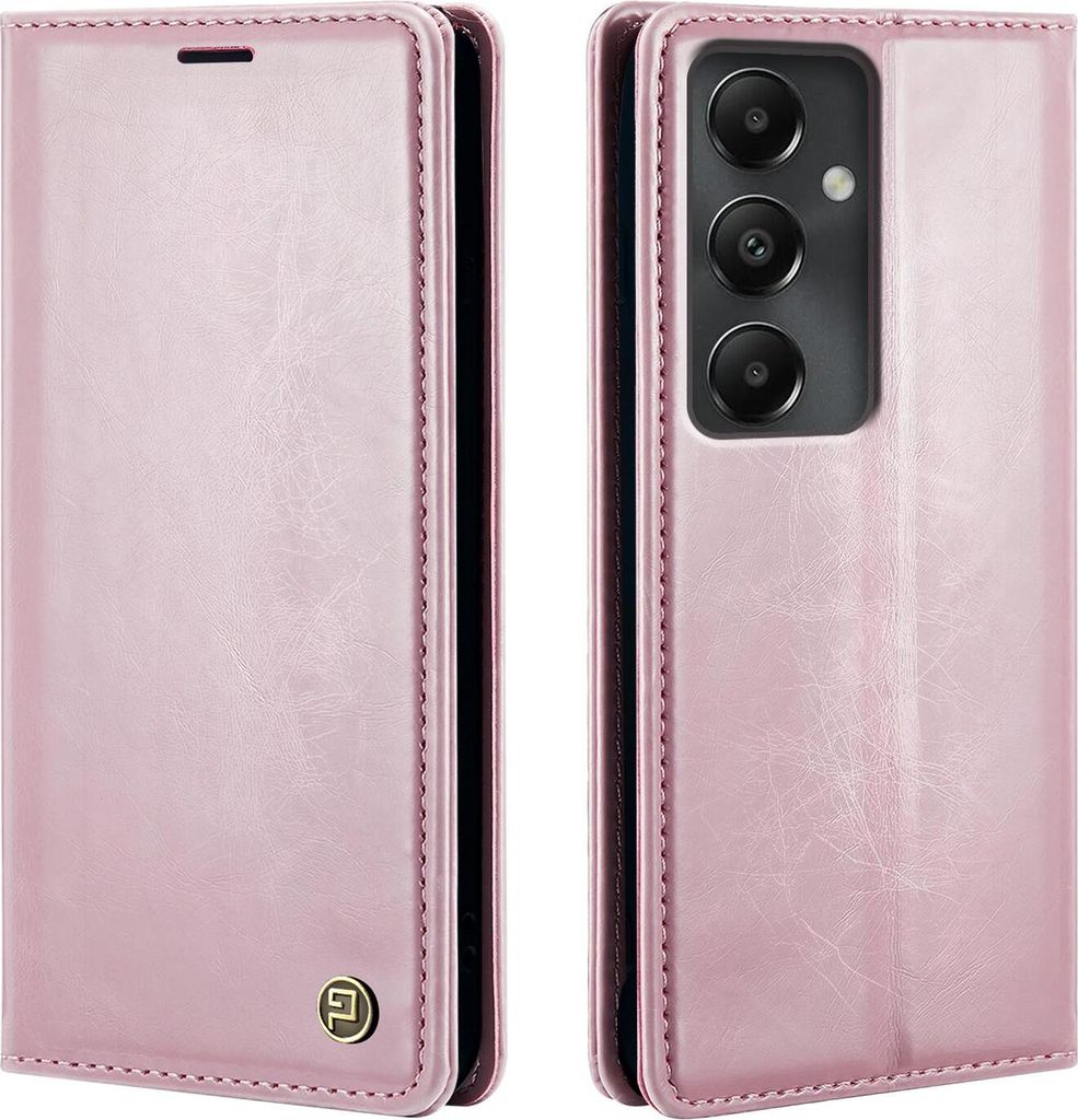 Handyhülle für Samsung Galaxy S24+ Kunstleder Flip Vintage Cover Hülle RFID Schutz Case Kartenfach Farbe: Rosa