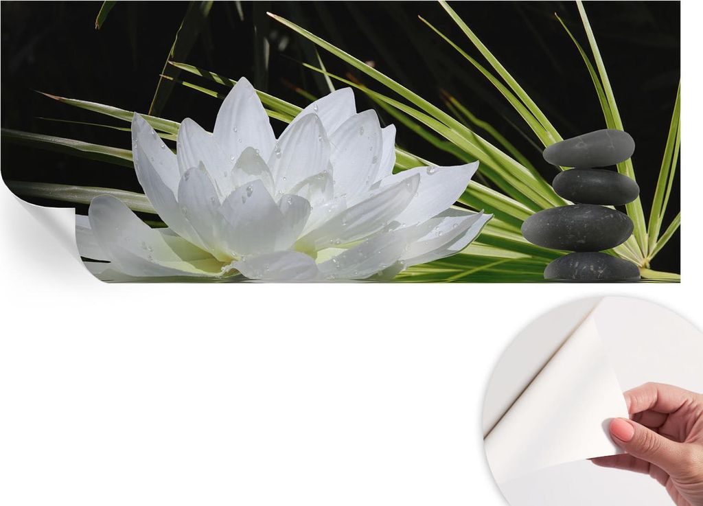 Selbstklebende Wandtapete - Dekorative Tapete für Wohnzimmer - Klebefolie für Wandbilder - Tapetenfolie für Wanddekoration - 208x146 cm - Lilien...