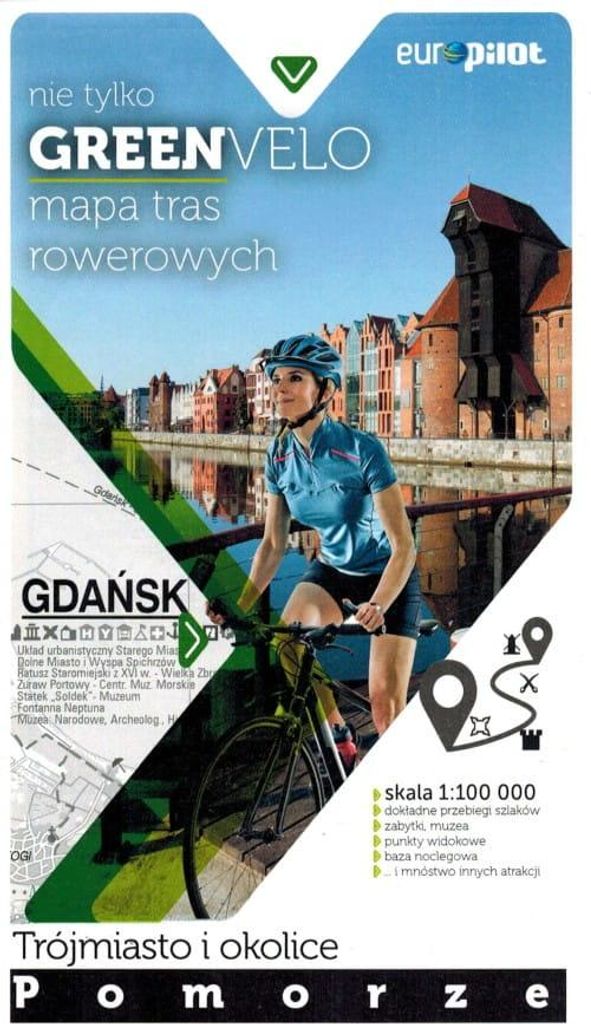 Dreistadt und Umgebung. Pommern. Touristische Radroutenkarte. Nicht nur Green Velo. Euro Pilot.