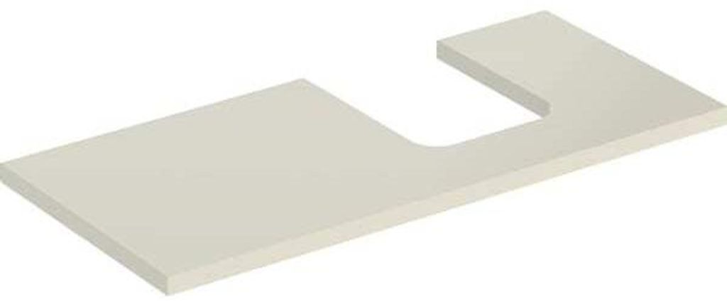 Geberit Waschtisch-Platte One 105x3x47cm, sand-grau/l hg, Ausschn re