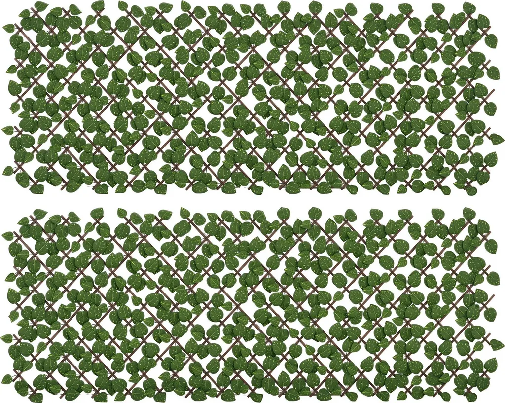Brise-Vue Canisse Végétale Extensible en Treillis de Saule - 2 pcs