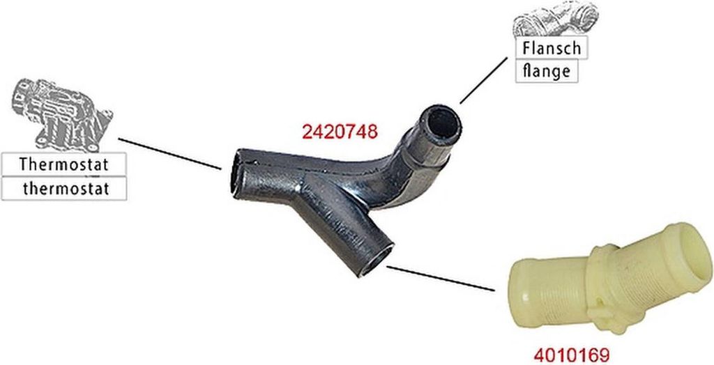 METZGER 4010169 Kühlmittelrohrleitung Kühlerschlauch für RENAULT Clio III Schrägheck (BR0/1, CR0/1) TWINGO II (CN0) MEGANE III Grandtour (KZ0/1)