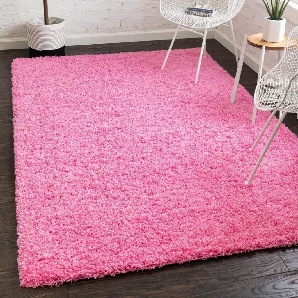 Teppich HIGH-FLOR Rechteckig Pink diverse Größen, Maße:150x245cm