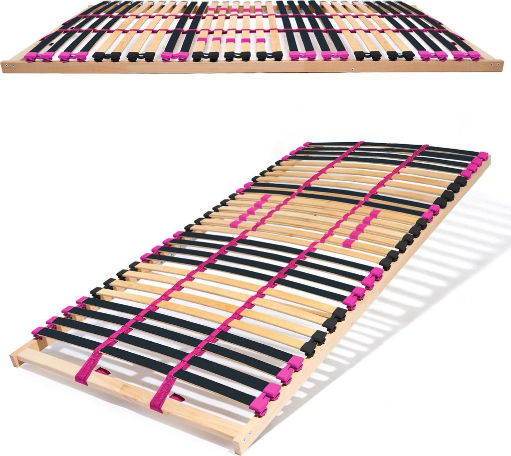 Coemo Lattenrost PINK DREAM 100x200 cm Härtegrad verstellbar 28 Leisten