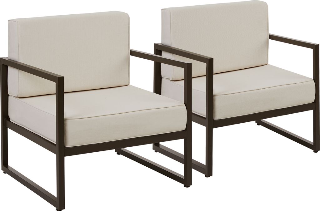 Fauteuil de jardin COMOSA rembourrage XXL - Lot de 2 Image du produit 