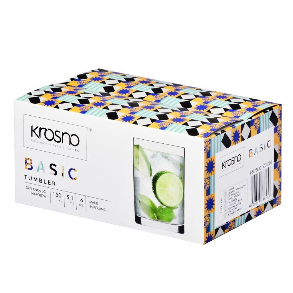 Komplet 6 szklanek do napojów Basic 150 ml Immagine del prodotto 